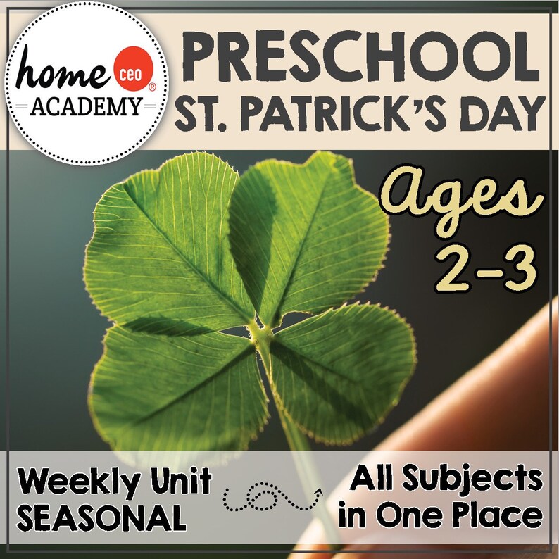 Preschool Homeschool St. Patricks Day Unit | Etsy
