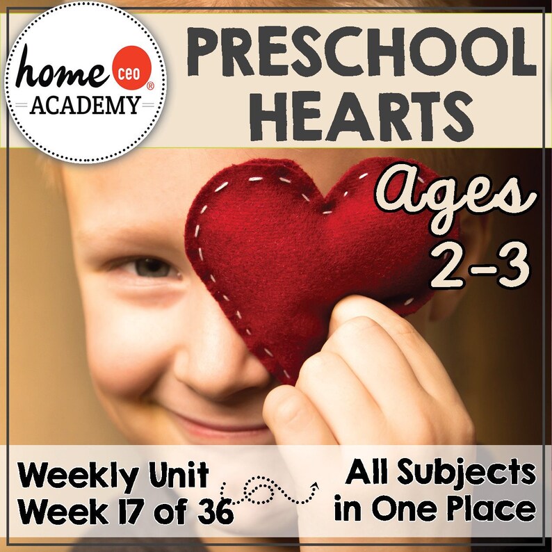 Preschool Homeschool Hearts Unit Etsy