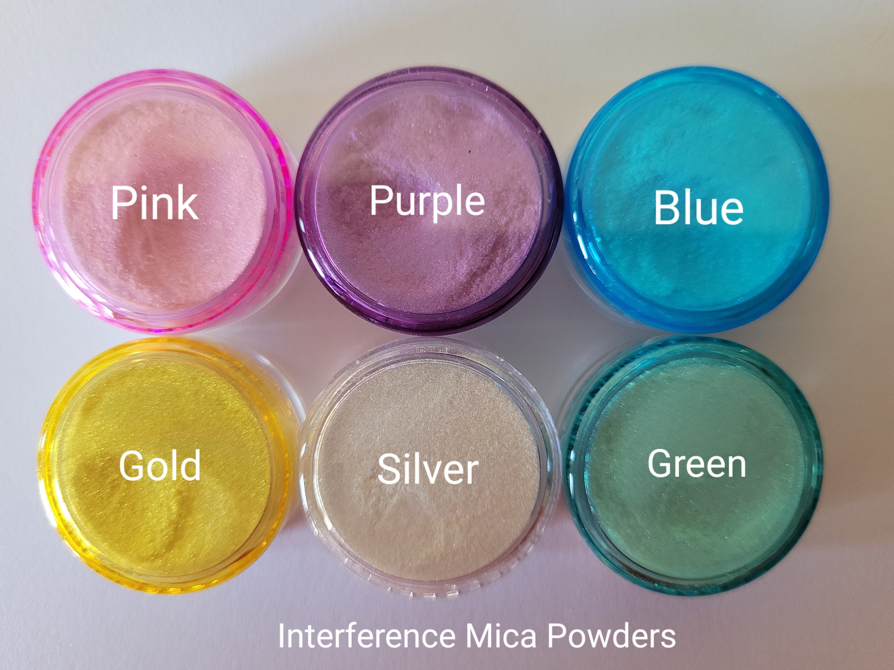 LET'S RESIN Resin Mica Powder 6 Colors Interference Mica Powder for Epoxy  Resin Spirit Pearl Pigment Powder for Resin Paint Slime Art