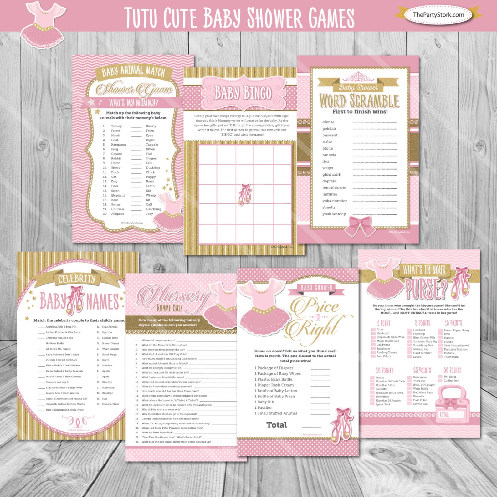 Ballerina Baby Shower Games, Ballet Baby Shower Games, Tutu Cute ...