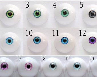 BJD acrylic eyes - small iris - 14mm - 16mm