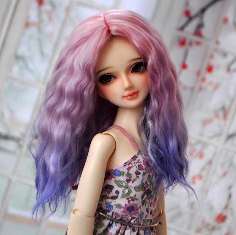 BJD Wig Angora - Amethyst - 5-6quot;, 6-7quot;, 7-8quot;, 8-9 BJD Wig Angora - Amethyst - 5-6quot;, 6-7quot;, 7-8quot;, 8-9