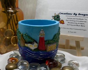 Lighthouse Scene Candle Holder