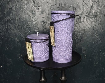 Witchy Baroque Candle, Haunted House Candle, Ornate Gothic Candle, Witchy Pillar Candle, Vegan Witches Candle // The Tower