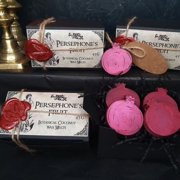 Persephone Wax Melts / Witch Wax Melts, Triple Goddess Gift, Moon Goddess Gift, Pagan Wax Melts, Pomegranate Scented