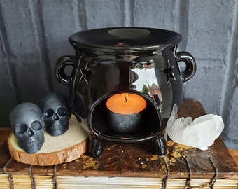 Brûleur de cire chaudron, brûleur à huile de sorcellerie, cadeau de sorcière, cadeau païen, cadeau de sorcellerie