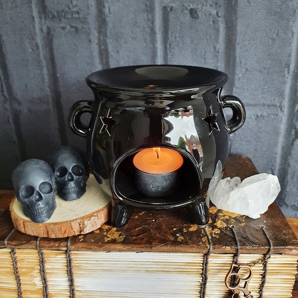 Cauldron Wax Burner, Witchy Oil Burner, Witchy Gift, Pagan Gift, Witchcraft Gift
