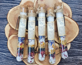 Bath Salt Tube, Maid of Honor Gift, Unique Wedding Favor, Witchy Gift, Himalayan Bath Salt, Witch Moon Ritual Gift, Bridesmaid Unique Gift,