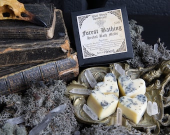 Forest Bathing Bath Melts, Vegan Bath Gift, Witchy Bath Gift, Hedgewitch Gift, Green Witch Gift, Yoga Teacher Present
