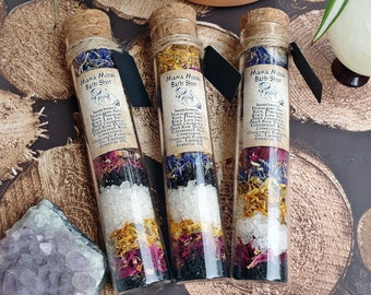 Jumbo Bath Salt Tube, Custom Unique Wedding Favor, Witch Moon Ritual Gift, Himalayan Bath Salt, Unique Bridesmaid Gift, Lavender Spa Gift