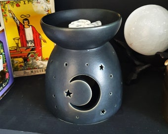 Moon Wax Burner / Witchy Oil Burner / Witchy Gift / Pagan Gift / Witchcraft Gift