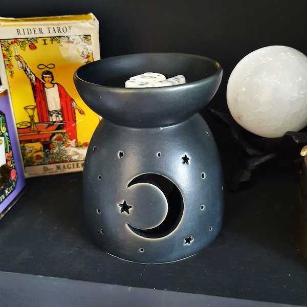 Moon Wax Burner / Witchy Oil Burner / Witchy Gift / Pagan Gift / Witchcraft Gift