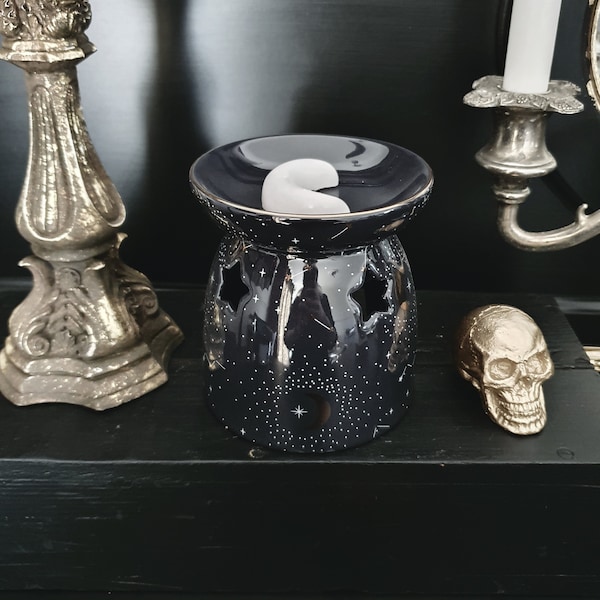 Astrology Wax Burner / Zodiac Wax Warmer / Witchy Oil Burner / Witchy Gift / Pagan Gift / Witchcraft Gift