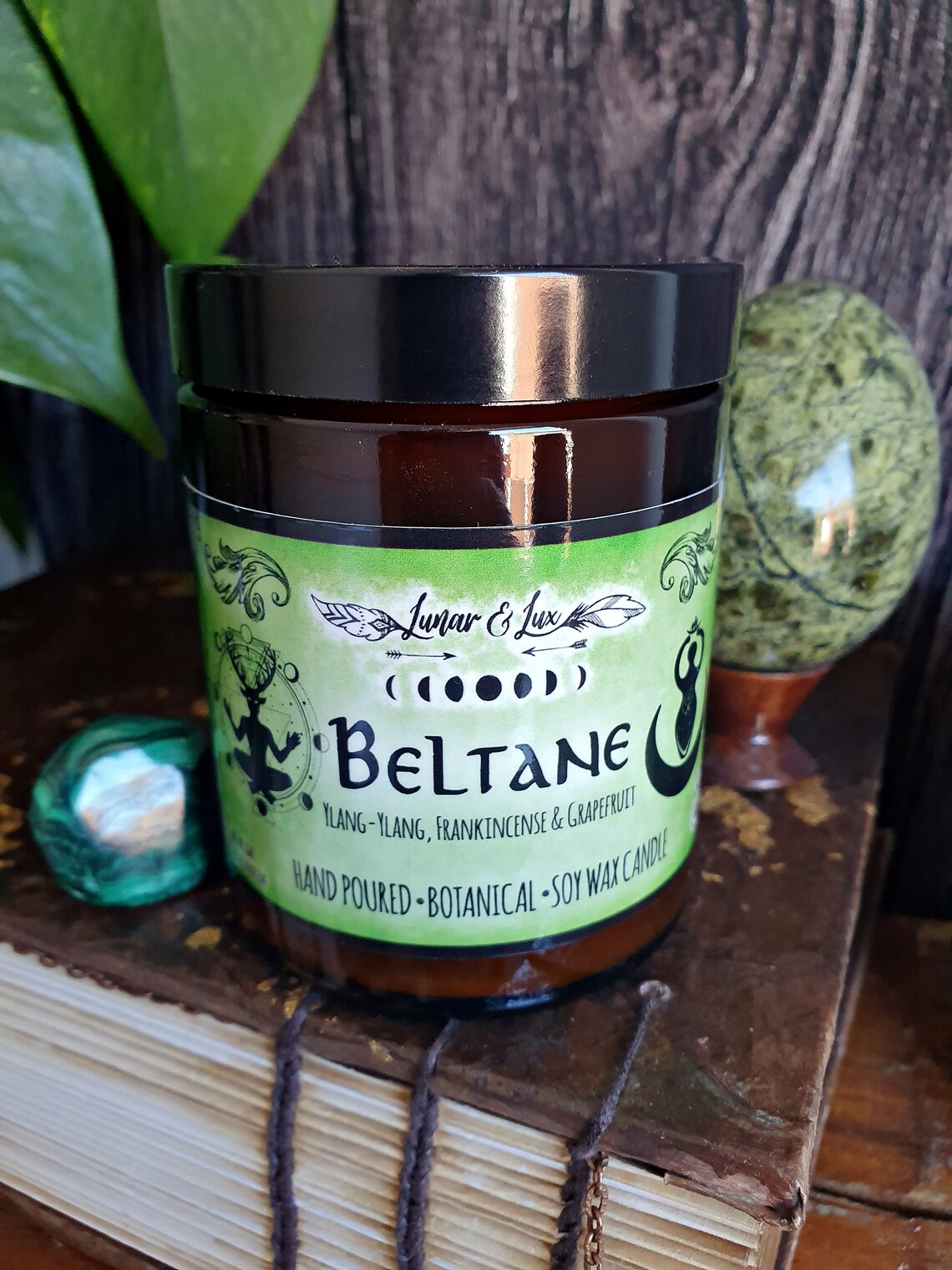 Beltane Candle Pagan Sabbat Candle Crystal Candle for Etsy UK
