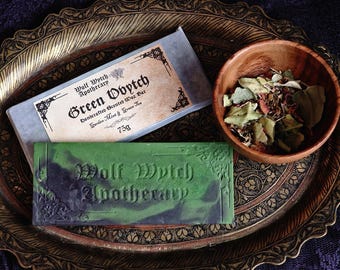 Witchy Mint und White Tea Wachs Melts, Handgefertigte Gothic Wachs Melts, Green Garden Witch Geschenk