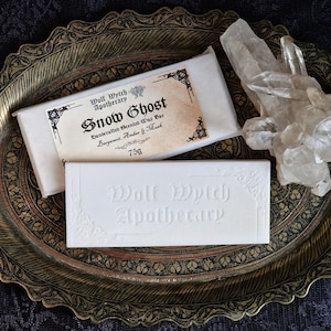 Schnee Geist Wachs Melts, Handgemachtes Samhain Geschenk, Gothic Halloween, Veganes Dunkles Ästhetisches Geschenk, Witchy Wachs Melt, Apfel & Moschus Duft
