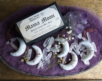 Crescent Moon Wachs schmilzt, Ätherisches Öl Wachs schmilzt, Mond Liebe Geschenk, Kamille & Lavendel Wachs schmilzt