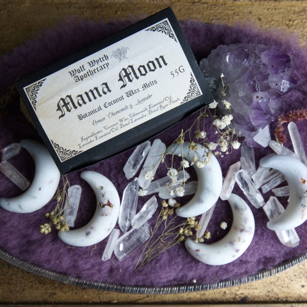 Crescent Moon Wax Melts, Essential Oil Wax Melts, Moon Love Gift, Chamomile & Lavender Wax Melts