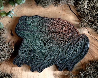 Pastillas de cera WitchyToad, regalo único para amantes de las ranas, obsequio de bruja de la naturaleza verde, sándalo y pimienta negra.