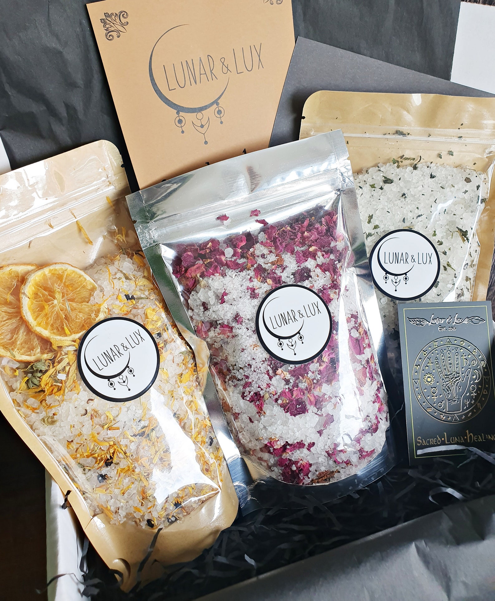 Bath Soak Gift Set Vegan Bath Set Vegan Bath Gift Rose Etsy