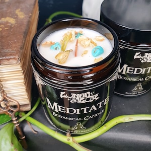 Meditate Botanical Candle, Stress Relief Candle, Stress Relief Gift, Gift For Meditation, Gift for Yoga Teacher