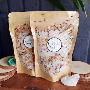 Meditation Bath Soak, Mindfulness Gift, Yoga Teacher Gift, Dried Flower Bath, Self Care Bath Gift, Relaxing Bath Gift, Ritual Bath Soak