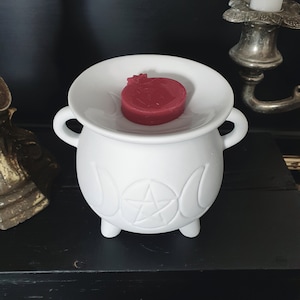 Cauldron Wax Burner, Triple Goddess Gift, Moonlover Gift, Witchy Oil Burner, Witchy Gift, Witchcraft Gift