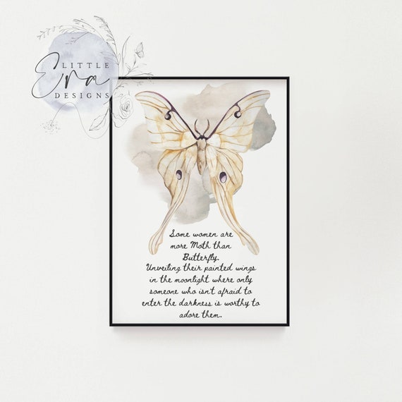 De Citation De Papillon De Nuit Dart Mural Gothique Etsy Canada