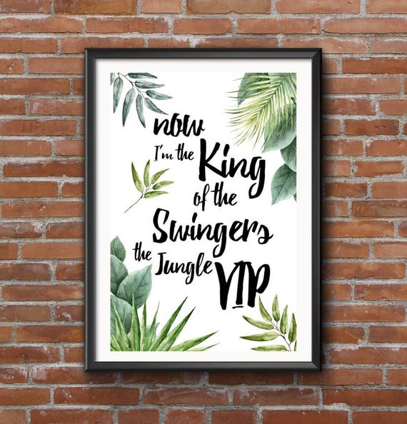 Jungle Book Quote Print Poster Art Tropical Print Disney | Etsy