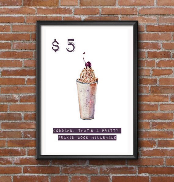 Pulp Fiction Milkshake Quote Pulp Fiction Print Milkshake Digital Art Kitchen | Etsy Hong Kong