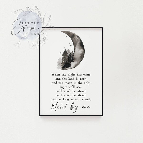 Stand by Me Lyrics Etsy