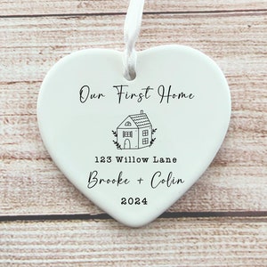 Personalized First Home Ornament 2025, New Homeowner Gift