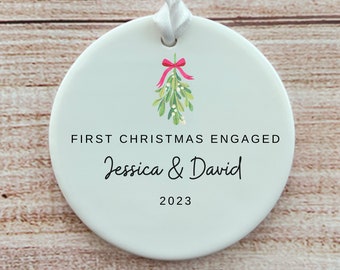 First Christmas Engaged, Engaged Christmas Ornament, Christmas 2021, Mr and Mrs Ornament