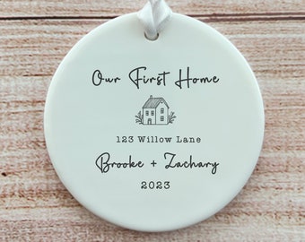 Personalized First Home Ornament 2023, Our First Christmas in New Home Ornament, First House Ornament, New Address Ornament, Housewarming