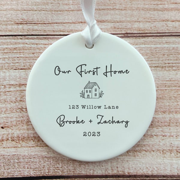 Personalized First Home Ornament 2023, Our First Christmas in New Home Ornament, First House Ornament, New Address Ornament, Housewarming
