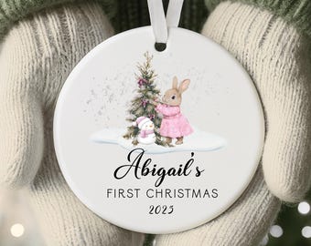 Personalized Baby's First Christmas Ornament: Newborn Keepsake Gift