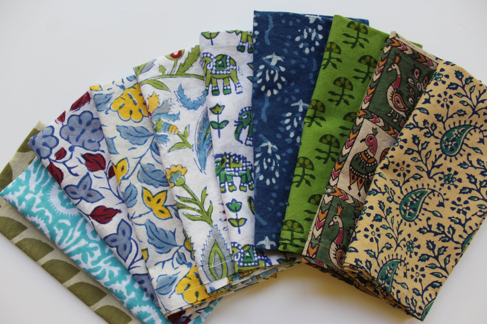Assorted reusable napkins eco friendly zero waste cloth Etsy