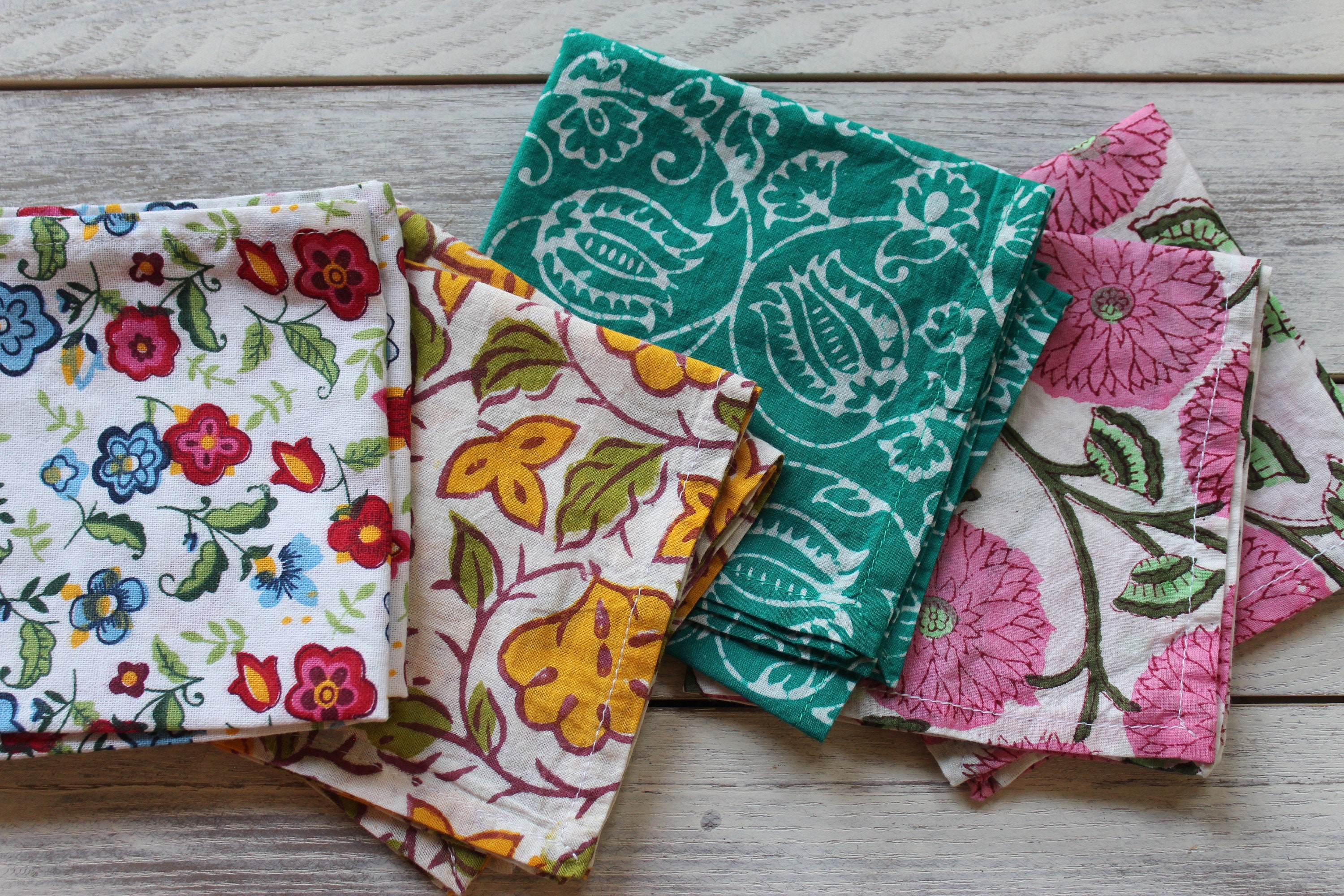 Ecofriendly Gift Zero Waste Cocktail Napkins Set Reusable Organic