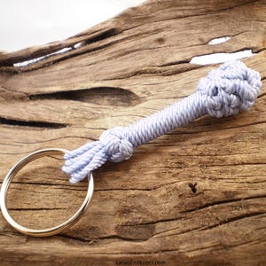 Sailor’s Blackjack Key Chain, Nautical Key Chain, Nautical Knot Key Chain, Cosh, Holder, KnottedFob (Pale Blue-violet COR1A)
