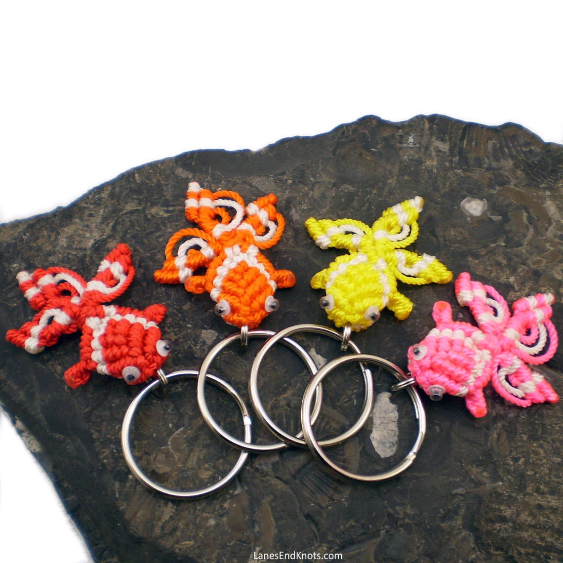 Goldfish Key Chain Ring Unique Gift for Women Her Macrame Etsy Canada