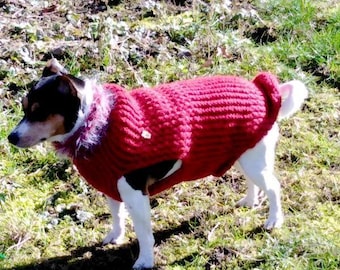 Coat for dog or cat - knitting