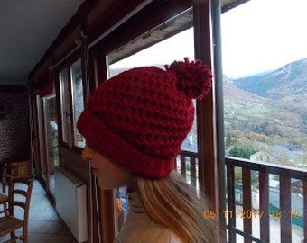 Gorra de lana hecha a mano