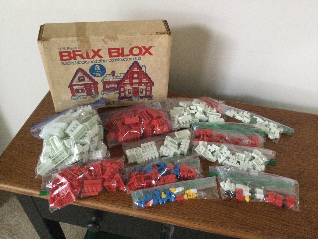 Vintage Brix Blox Construction Blocks in Original Boxsearsbuilding