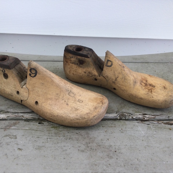 Antique/Vintage Child’s Wood Shoe Form Pair