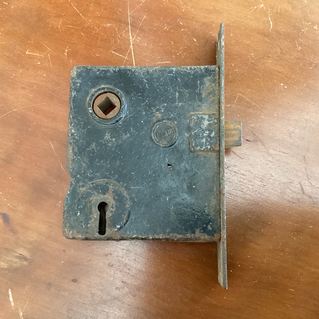Vintage Penn Door Lock Mechanism With Skeleton Key Keyhole ...