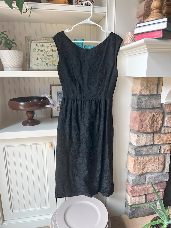 Vintage Normans Denver Black Cocktail Dress, Gorge