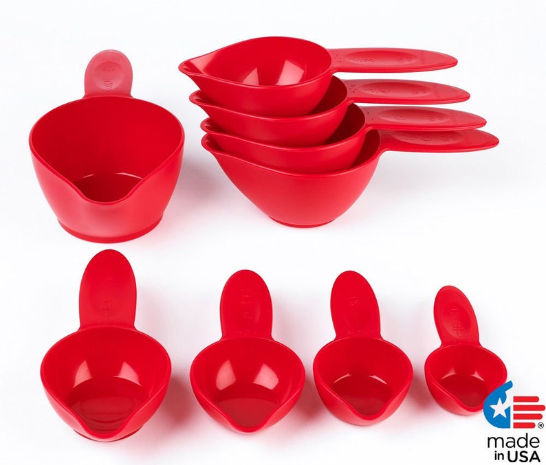 POURfect 9pc Measuring Cups with Braille Made in USA Etsy