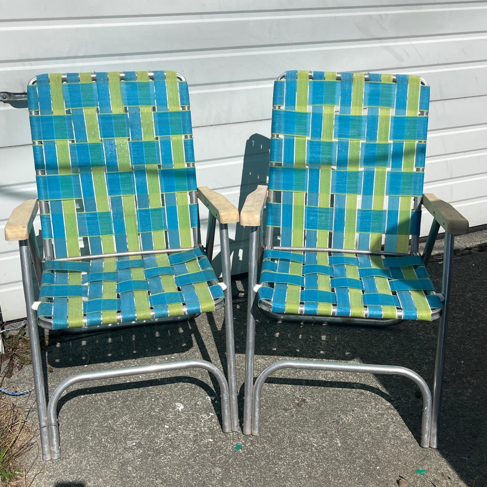 Vintage Aluminum Folding Chairs - Etsy