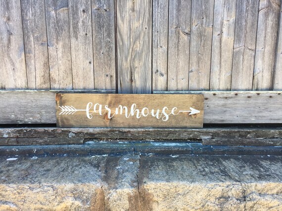 Signo De Granja Granja Decoracion Flecha Pared Arte Estilo Etsy