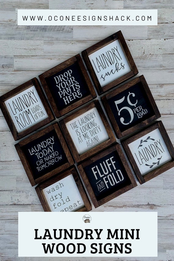 Laundry Room Sign Collection Funny Laundry Signs Laundry Etsy
